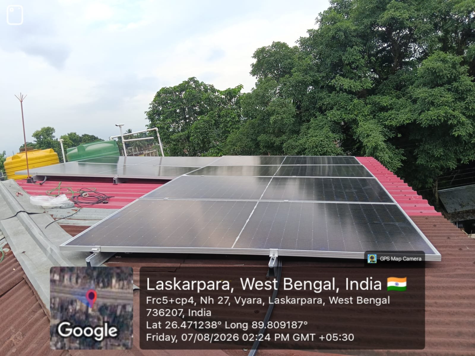 Happy Sudh Energy Solution customer with their completed rooftop solar installation 4
